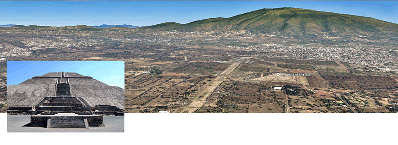 Fig WTS01 - A satellite image of Teotihuacan and the plains that surround it.