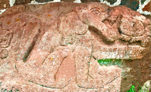 Jaguar Carving at Teotenango