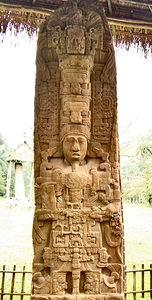 The front of Stela D at Quirigua