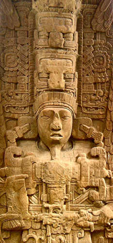 Headdress from Stela D at Quirigua