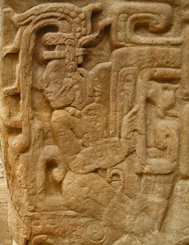 The Corn God on Stela H at Quirigua