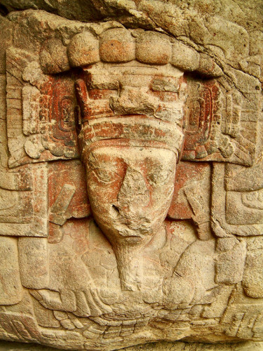 Face of Cauac Sky from Zoomorph B at Quirigua