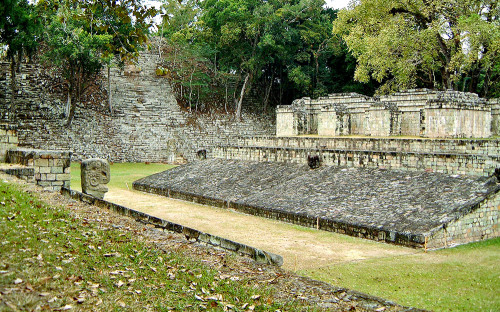 Structure 10, the ballcourt, at Copan