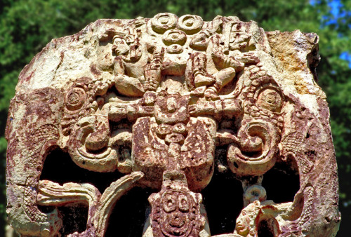 Top of Stela B at Copan