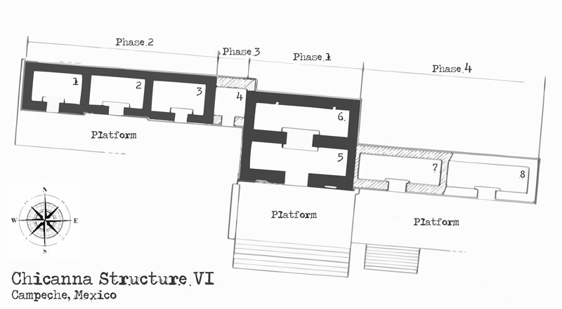 Chicanna Structure VI Floor Plan