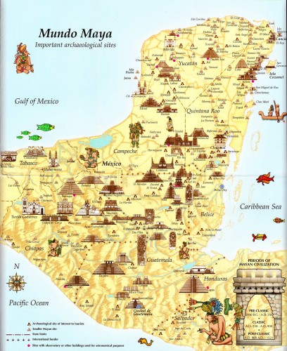 Tourist map of Mayan Cities & Archaeological Sites | Uncovered History