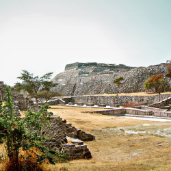 Looking South West along the East Court at Xochicalco