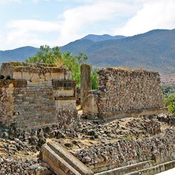 East-Side of the Group of Columns at Mitla