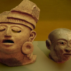 Two clay heads from the Central Veracruz Region