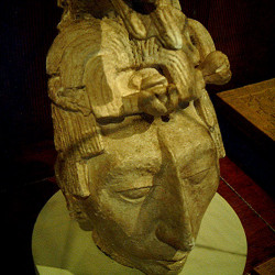 Statue head of the Mayan king, K'inich Janaab' Pakal