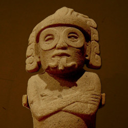 This is a statue of a deity presumed to be Cociyo
