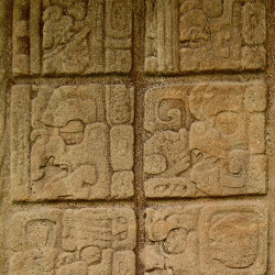 Date Glyphs from the side of Stela A at Quirigua