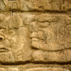 Left Side Glyph of Stela C at Quirigua