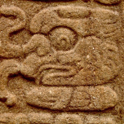 Glyph from the left of Stela J at Quirigua