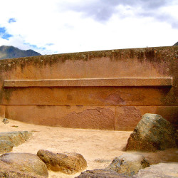 Monolith in the Temple of the Sun precinct at Ollantaytambo