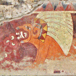 Jaguar mural of Tetitla at Teotihuacan