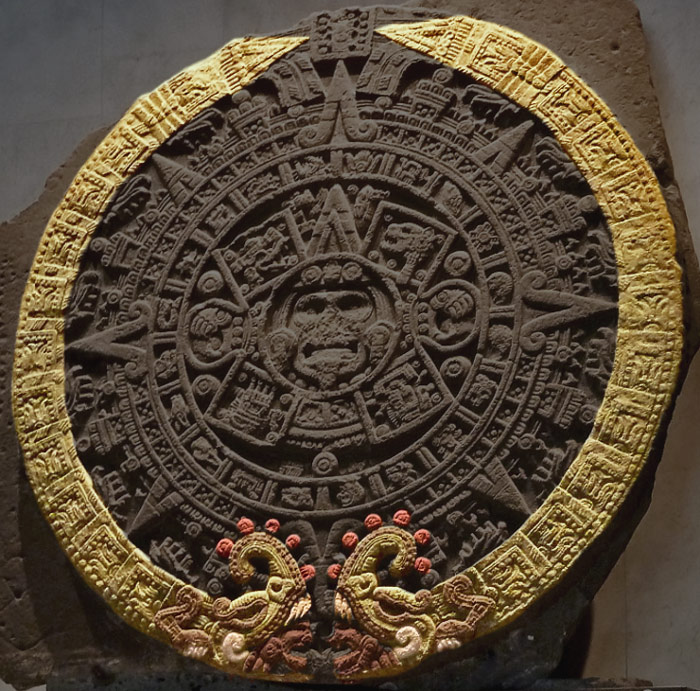Aztec Calendar Stone Serpent Xiuhcoatl